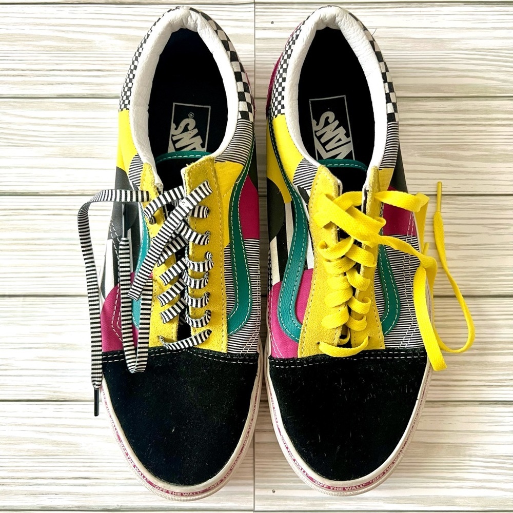 Vans Old Skool Juxtapoze Men's Size 9.5 Women's 11 Multi Color Skate Sneaker - Picture 12 of 16